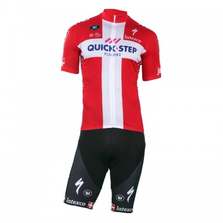 Tenue Cycliste et Cuissard à Bretelles 2018-2019 Quick-Step Floors Championnats de Danemark